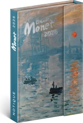 Agenda săptămânală magnetică Claude Monet 2026, 11 x 16 cm