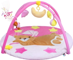 Salteluță de joacă cu melodie PlayTo ursuleț adormit roz
