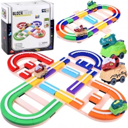 set de construcție pistă cu dinozauri, 143 piese