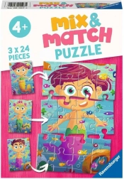 Ravensburger puzzle mix&match: sirene și monștri marini