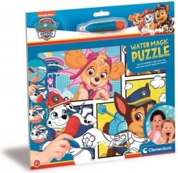 CLEMENTONI Puzzle de colorat cu apă Water Magic: Patrula Cățelușilor 30 piese