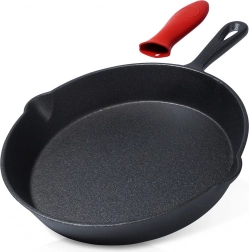 Tigaie din fontă cu mâner din silicon 25 cm