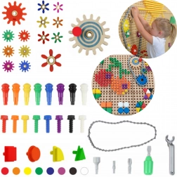 Set de construcție Masterkidz cu cleme, șuruburi și unelte - 352 bucăți