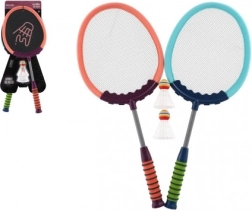 Set de badminton pentru copii, 2 rachete și 2 fluturași, 60 cm