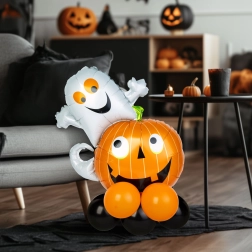 Decorațiune cu baloane pentru Halloween, în formă de dovleac