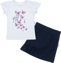 Tricou pentru bebeluși cu fustiță New Baby Butterflies albastru 62 (3–6 luni)