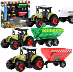 set de trei tractoare cu remorci detașabile pentru micii fermieri