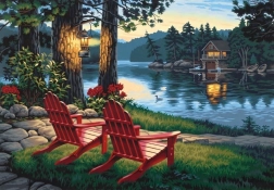 Norimpex pictură cu diamante Ședere la lac 30 × 40 cm