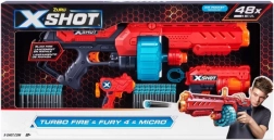 Set de blastere X-Shot Excel Turbo Fire + Fury 4 + Micro