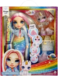 Rainbow High Amaya – păpușă fashion clasică cu slime și unicorn de pluș