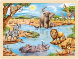 Puzzle din lemn Savana africană 96 piese Goki
