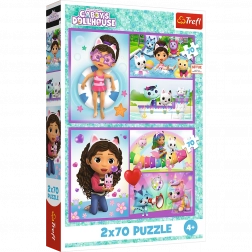 Puzzle Gabby Casa magică a lui Gabby 2 în 1, 2x70 piese