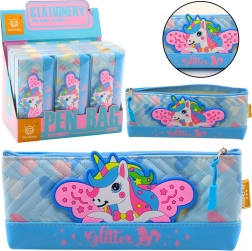 Aparat pentru articole de papetărie cu unicorn albastru