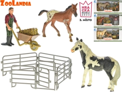 Figurine Zoolandia cu cal, mânz și accesorii - 1 bucată
