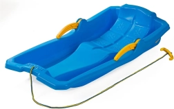 Sanie din plastic cu frâne Baby Mix Karol, albastre