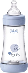 Biberon anti-colici Chicco Perfect5 240 ml cu tetină Physio, debit mediu 2m+