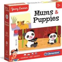 Clementoni Young Learner: mămici și pui – puzzle 12×2 piese