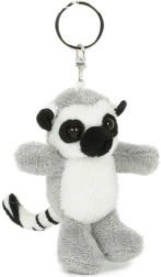 Breloc din pluș pentru chei, lemur catta, 7 × 8 cm