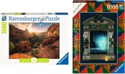 Puzzle Ravensburger 2×1000 piese cu tehnologia SoftClick
