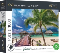 Puzzle TREFL UFT Wanderlust: plajă paradisiacă în Bora Bora, 1000 piese