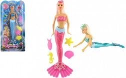 Păpușă sirenă cu accesorii pentru apă 34 cm