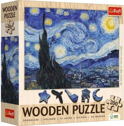 Puzzle din lemn Vincent van Gogh - Noapte înstelată 200 piese