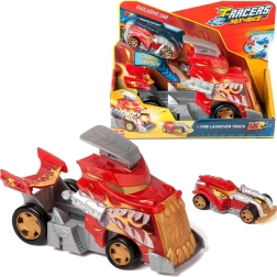 T-Racers Mix ’N Race Fire Launcher Truck – camion cu lansator