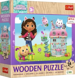 Puzzle din lemn Vesela Gabby și prietenii 24 de piese