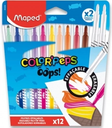 Carioci MAPED Color’Peps Oops 12 culori + 2 corectoare