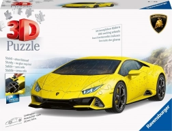 Model puzzle 3D Lamborghini Huracán Evo galben de Ravensburger