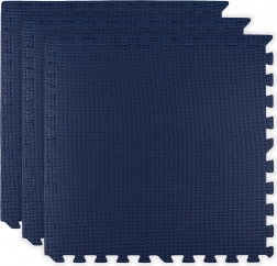 Saltea din spumă HUMBI 180×60, puzzle mari impermeabile, sigură, 3 buc, albastru închis