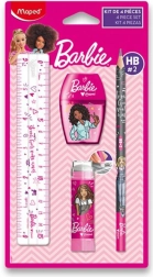 Maped set de scris BARBIE, set școlar din 4 piese