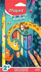 Creioane colorate Maped Jungle Fever Jumbo