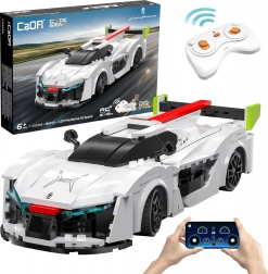 Set de construcție CaDA RC mașină de curse Pininfarina H2 Speed 1:20 alb (296 piese, Dual Mode)