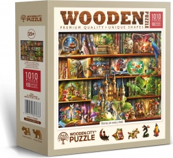 Wooden City puzzle din lemn Poveste pe fiecare raft – 1010 piese