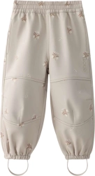 Pantaloni softshell pentru copii LEOKID Vic Silver Cloud Flower – Mărimea 104