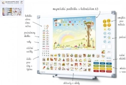 Calendar magnetic pentru copii - Grădiniță cu 114 magneți