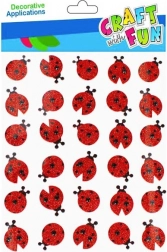 autocolante buburuze cu sclipici 30 buc