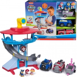 Turn de salvare PAW Patrol cu lumini și sunete, cu vehicule și figurine