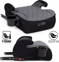Înălțător auto pentru copii cu ISOFIX și suport pentru băuturi ECOTOYS i-Size 125–150 cm