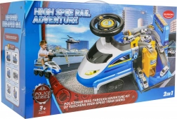 Trenuleț interactiv de călărit poliție pentru copii 3+