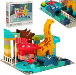 Set de construcție pistă cu bile 62 piese Bibi-inn