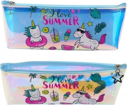 Penar holografic pentru fete cu motiv unicorni pentru vară