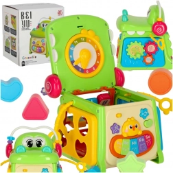 Cub educativ crocodil 4‑în‑1 cu sortator și pian