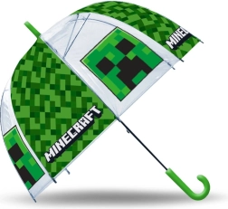 Umbrelă manuală transparentă MINECRAFT verde