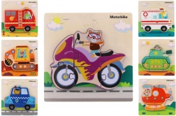 puzzle din lemn cu mijloace de transport