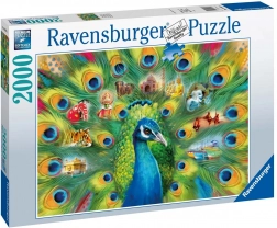 Puzzle 2000 piese peisaj cu păun RAVENSBURGER