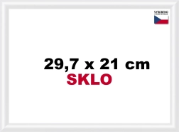 Ramă plastic albă 29,7x21cm A4