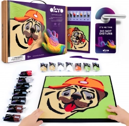 Okto pictură cu pastă după numere – bulldog francez 29 × 29 cm