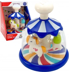 Carusel colorat cu căluți